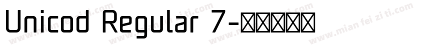 Unicod Regular 7字体转换